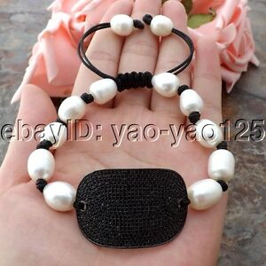 【送料無料】ジュエリー・アクセサリー ホワイトパールブレスレットコネクタk070911 8 white pearl bracelet cz connector