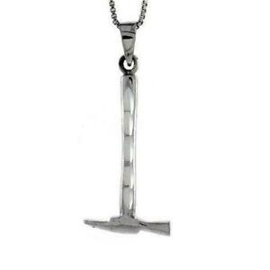 【送料無料】ジュエリー・アクセサリー シルバースターリングハンマーペンダントブレロックインチイタリアンチェーンボックスargent sterling marteau pendentif breloque, 18 italien boite chaine