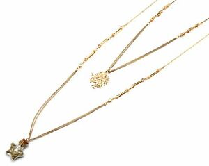 【送料無料】ジュエリー・アクセサリー ゴールデンメタルライフツリーバウトダブルネックレスジャンパーcl1139e sautoir collier double avec perles, arbre de vie metal dore et bout