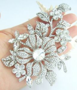 【送料無料】ジュエリー・アクセサリー クリアオーストリアクリスタルオーキッドフラワーブローチピンwedding 472 clear austrian crystal orchid flower brooch pin pendant 04712c1