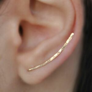 【送料無料】ジュエリー・アクセサリー ハンドメイドカフイヤリングクライマーバーピンスイープクリップイヤリング3cm handmade cuff earrings climber crawler bar pins sweep long clip on earring