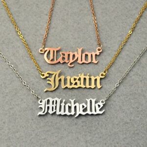 【貨物輸送無料】宝飾品・添え物 パーソナライズネームネックレスカスタマイズプレートネームプレートカスタムペンダント