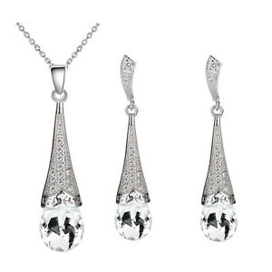 【送料無料】ジュエリー・アクセサリー グラマーセットジュエリードロップシルバーネックレスゲームglamour femmes set bijoux goutte pendantes oreilles collier argent jeux s950