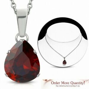 【送料無料】ジュエリー・アクセサリー ペンダントサイアムステンレスチェーンネックレスcollier chaine en acier inoxydable avec pendentif larme et griffes siam rouge 13,125円