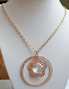 【送料無料】ジュエリー・アクセサリー ファンシーペンダントジャンパーチェーンネックレスカラーゴールドリングsautoir pendentif fantaisie chaine collier bijou couleur or anneaux 1976