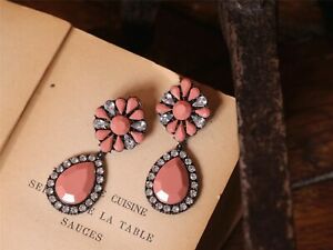 【送料無料】ジュエリー・アクセサリー イヤリングブラッククリュクロメトリクビッグピンクペアドロップboucles doreilles clous noir gerometrique gros goutte poire rose a3