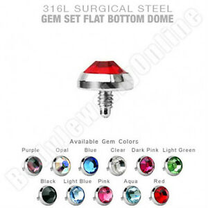 【送料無料】ジュエリー・アクセサリー アンカートップフラット22 dermal anchor tops 3mm flat cz 14g surgical steel
