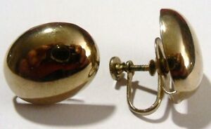 【送料無料】ジュエリー・アクセサリー イヤリングヴィンテージスクリューゴールドboucles doreilles anciennes pas de vis bijou vintage couleur or ovales 3418|hokushin