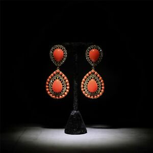 【送料無料】ジュエリー・アクセサリー イヤリングドロップクラスパヴェストラスミニパールオレンジコーラルboucles doreilles deux goutte class pave strass mini perle orange corail a2 18,980円