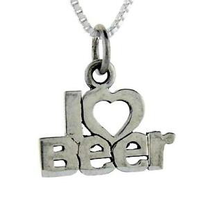 【送料無料】ジュエリー・アクセサリー シルバースターリングアイラブビールワードペンダントブレロックイタリアンボックスargent sterling i love biere mot pendentif breloque,18 italien boite