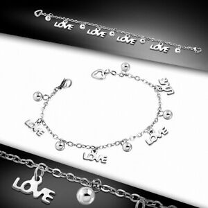 【送料無料】ジュエリー・アクセサリー インオキシダブスチールチャームリンクステンレススチールリンクブレスレットbracelet a maillons en acier inoxydable avec maillons de charm en acier inoxydab