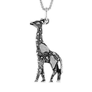【送料無料】ジュエリー・アクセサリー シルバースターリングキリンペンダントブレロックイタリアンチェーンボックスargent sterling girafe pendentif breloque, italien boite chaine