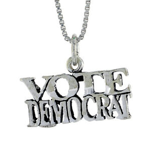 【送料無料】ジュエリー・アクセサリー シルバースターリングペンダントブレロックイタリアボックスargent sterling vote democrate mot pendentif breloque,18 italien box