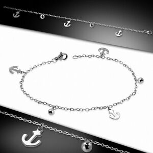 【送料無料】ジュエリー・アクセサリー チェーンブレスレットステンレスブレスレットbracelet de chaine dextension bracelet de cheville en acier inoxydable avec a