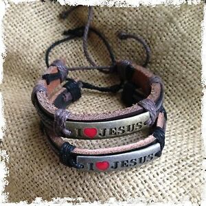 【送料無料】ジュエリー・アクセサリー ドローストリングキリストレザーイエスアジャスタブルカフブレスレットi love jesus bracelet manchette reglable compatible avec draw corde christ cuir 12,766円