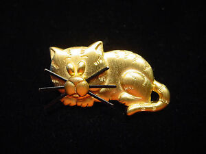 【送料無料】ジュエリー・アクセサリー ジョネットジュエリーゴールドピューターフルウィスカーピンjj jonette jewelry gold pewter full whiskered cat pin