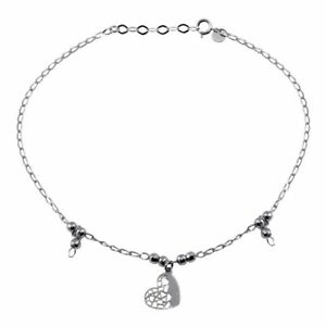 【送料無料】ジュエリー・アクセサリー パールハートブレスレットチェヴィルチェーンシルバースターリングargent sterling pendant coeur perle bracelet chaine de cheville