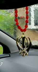 【送料無料】ジュエリー・アクセサリー メッキパンジャブシークシングランドカンダカーペンダントハングレッドplaque or punjabi sikh singh grand khanda pendentif voiture accrocher rouge 13,845円