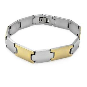 【送料無料】ジュエリー・アクセサリー スチールメッキゴールドブレスレットリンクacier inoxydable jaune plaque or bracelet lien