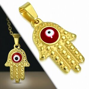 【送料無料】ジュエリー・アクセサリー ペンダントハンドファトマpendentif en acier dore main de fatma mauvais oeil rouge 13,125円