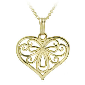 【送料無料】ジュエリー・アクセサリー ゴールドフィルドネックレスハート14k or rempli filigrane collier coeur, 457cm