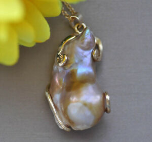 【送料無料】ジュエリー・アクセサリー ビッグバロックラベンダーケシリボーンパールz10091 handmade 40mm big baroque lavender keshi reborn pearl pendant