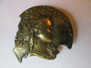 【送料無料】ジュエリー・アクセサリー ビンテージブロンズブローチギリシャギリシャギリシャbroche vintage en bronze numerote 24100 ,signe grec grecque grece 1987