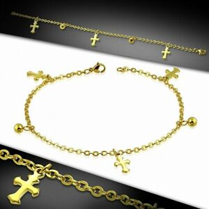【送料無料】ジュエリー・アクセサリー チェーンブレスレットブレスレットステンレススチールチャームリンクbracelet chaine bracelet de cheville avec maillons charm en acier inoxydable d