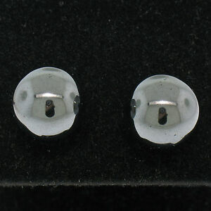 【送料無料】ジュエリー・アクセサリー シルバースターリングラウンドヘマタイトロートルシンプルクラスneuf 925 argent sterling 10mm rond hematite rotule oreilles simple clous