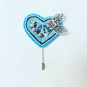 【送料無料】ジュエリー・アクセサリー ブローチbroche fait main coeur