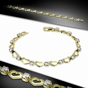 【送料無料】ジュエリー・アクセサリー メッキオープンチェーンリンクブレスレットbracelet chaine a maillons coeur ouvert en cuivre plaque de couleur doree a la m 12,766円