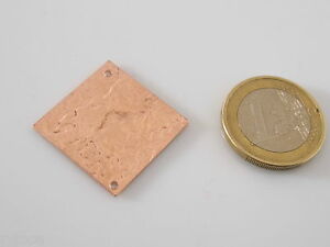 【送料無料】ジュエリー・アクセサリー ベースオレッキーノロンボフォーリアルジェントオロロッソ1 base orecchinocentrale rombo 2 fori argento 925 plk oro rosso 23x23 mm
