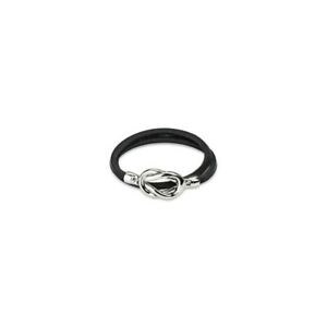 【送料無料】ジュエリー・アクセサリー レザースチールブレスレットbracelet femme cuir et acier