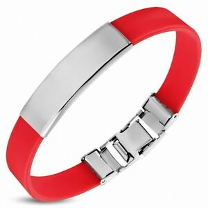 【送料無料】ジュエリー・アクセサリー ステンレススチールバーンウォッチトンレッドラバーブレスレットbracelet 2 tons en caoutchouc rouge avec montre a graver en acier inoxydable 14,024円