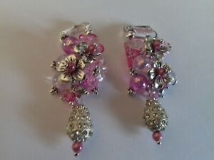【送料無料】ジュエリー・アクセサリー ロングクリップイヤリングクラスターboucles doreilles a clips longues? grappe fleurs