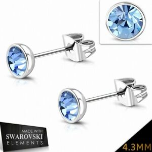 【送料無料】ジュエリー・アクセサリー ステンレススチールベゼルセットイヤリング43mm ?boucles doreilles avec cercle serti de lunette en acier inoxydable et c