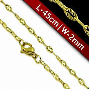 【送料無料】ジュエリー・アクセサリー ホマ45cm 2mm ?chaine a maillons ovales plats en forme de croix avec pince de homa