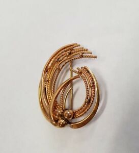 【送料無料】ジュエリー・アクセサリー ゴールドメッキヴィンテージブローチbroche vintage plaque or refm253｜hokushin