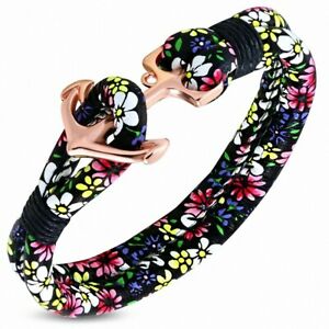 【送料無料】ジュエリー・アクセサリー ファッションレザーブレスレットカラフルゴールドピンクbracelet en alliage de mode et en cuir pu avec fleurs colorees en cuir rose dore