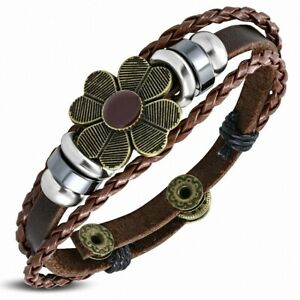 【送料無料】ジュエリー・アクセサリー ファンシーブラウンレザーブレスレットハートハートバックルbracelet fantaisie en cuir marron avec c?ur tresse en forme de coeur et boucle d