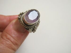 【送料無料】ジュエリー・アクセサリー アメジストリングオンシルバーリングアムジストシルバーメッキancienne bague amethyste sur pl argent t56 old ethnic ring amthyst silver plated 13,665円