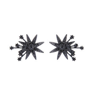 【送料無料】ジュエリー・アクセサリー イヤリングレースブラックスタービッグレトロboucles doreilles clous puces dentelle noir etoile comete gros retro nn5