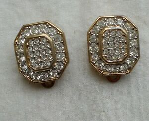【送料無料】ジュエリー・アクセサリー オルランイヤリングクリップヴィンテージメタルドールdorlan boucles oreille clips vintage metal dore et cristaux etat neuf