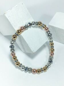 【送料無料】ジュエリー・アクセサリー ヘマタイトブレスレットbracelet pour femme dhematites couleur argent, or et cuivre
