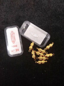 【送料無料】ジュエリー・アクセサリー リングlot de 8 fermoirs en metal dore a visser 16 x 8 mm env avec les anneaux