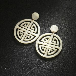 【送料無料】ジュエリー・アクセサリー イヤリングパターンスケールタートルベージュレジンエスニックレースboucles doreilles motif ecaille tortue beige resine dentelle ethnique aa29