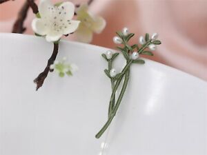【送料無料】ジュエリー・アクセサリー ブロブランチツリーグラスリーフグリーンパールホワイトファインレトロクラスbroche branche arbre herbe feuille vert perle blanc fin retro class xz6