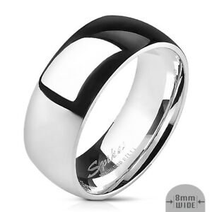 【送料無料】ジュエリー・アクセサリー アライアンススチールステンレスシャインポリalliance acier inox haute brillance poli 8mm largeur qualite