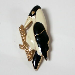 【送料無料】ジュエリー・アクセサリー ヴィンテージブローチbroche oiseau fantaisie vintage 1980