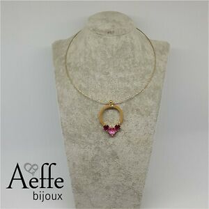 【送料無料】ジュエリー・アクセサリー イタリアコラーノデジェメヴェトロエフェットcollana da donna con gemme vetro effetto cristallo collarino made in italy